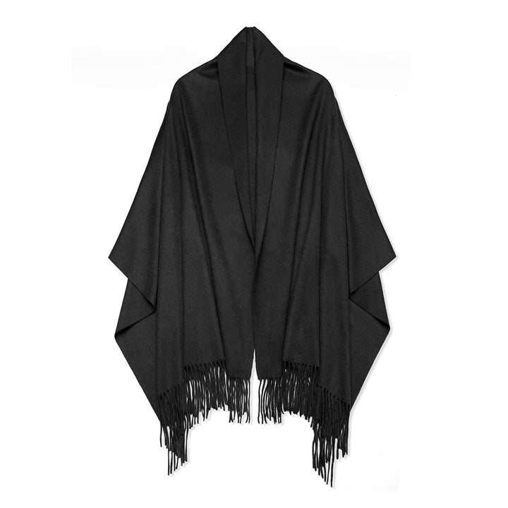 Ladies Classic Cashmere Travel Wrap with Tassels