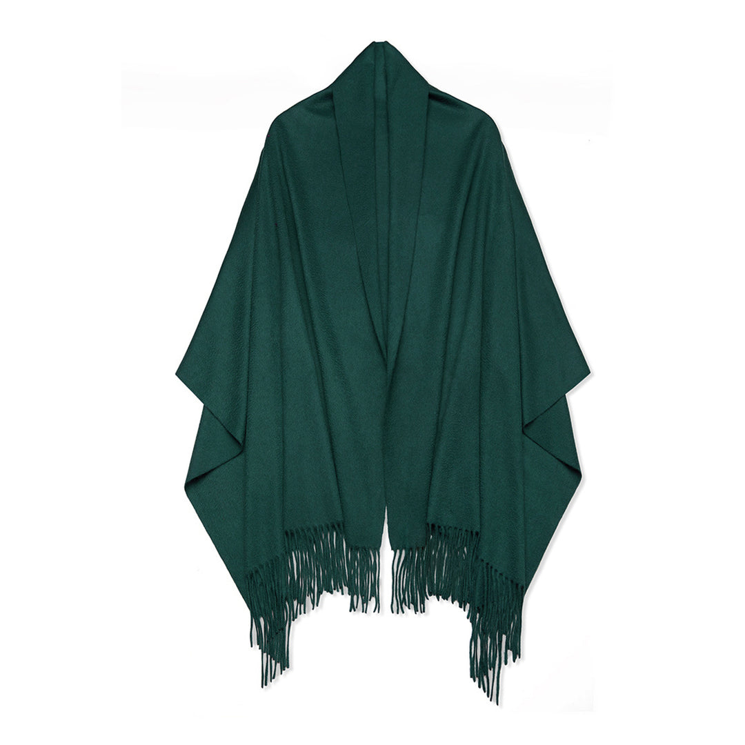 Ladies Classic Cashmere Travel Wrap with Tassels