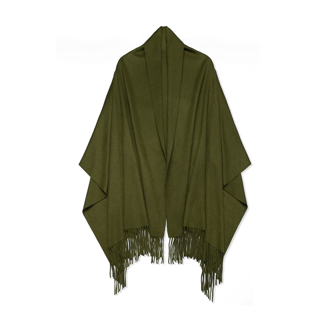 Ladies Classic Cashmere Travel Wrap with Tassels