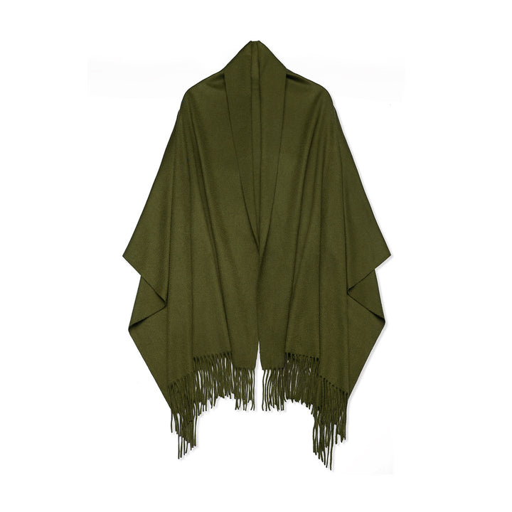 Ladies Classic Cashmere Travel Wrap with Tassels