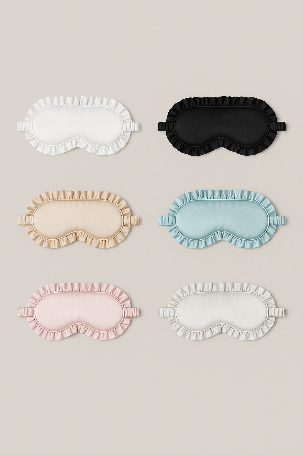 19 Momme 100% Mulberry Silk Ruffled Sleep Mask
