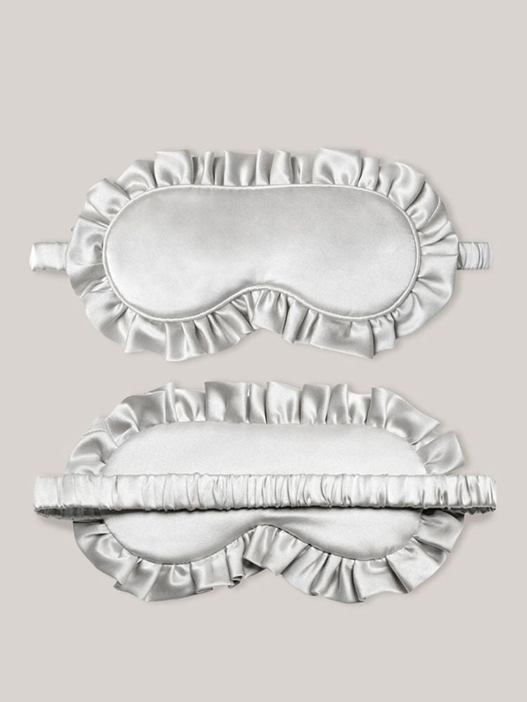 19 Momme 100% Mulberry Silk Ruffled Sleep Mask
