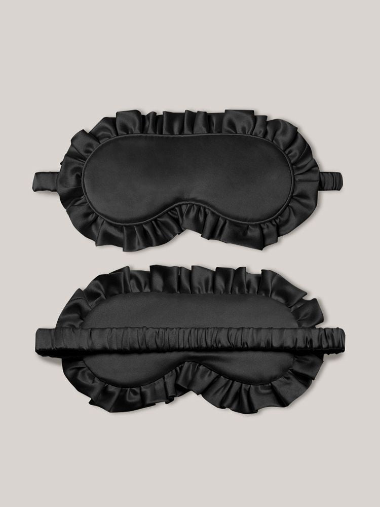 19 Momme 100% Mulberry Silk Ruffled Sleep Mask