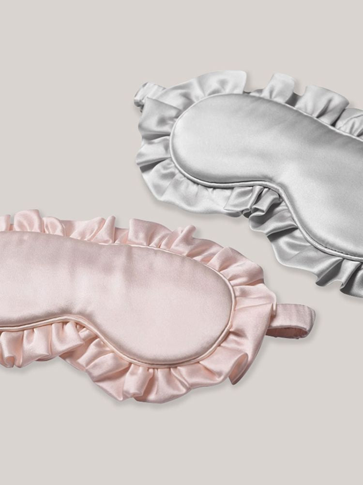 19 Momme 100% Mulberry Silk Ruffled Sleep Mask