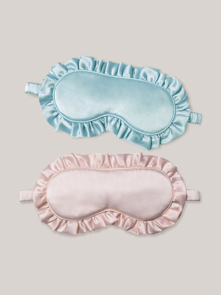 19 Momme 100% Mulberry Silk Ruffled Sleep Mask