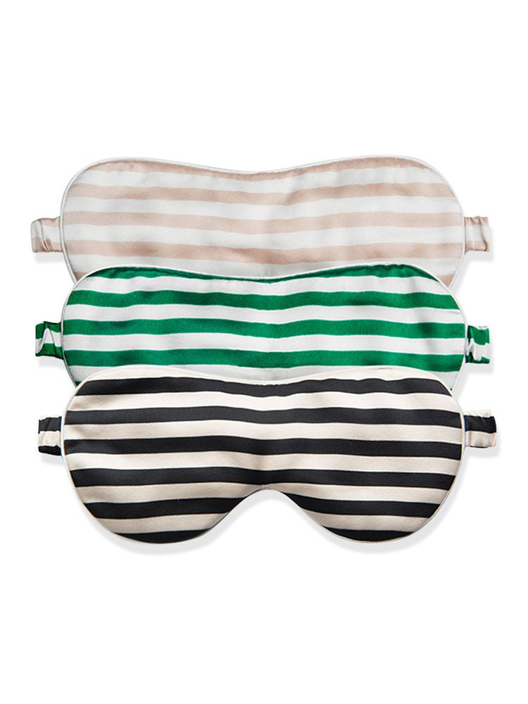19 Momme 100% Mulberry Silk Striped Sleep Mask
