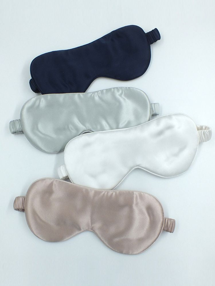 19 Momme 100% Pure Silk Sleep Mask Filled with Ultra-Soft Long Strand Silk Floss