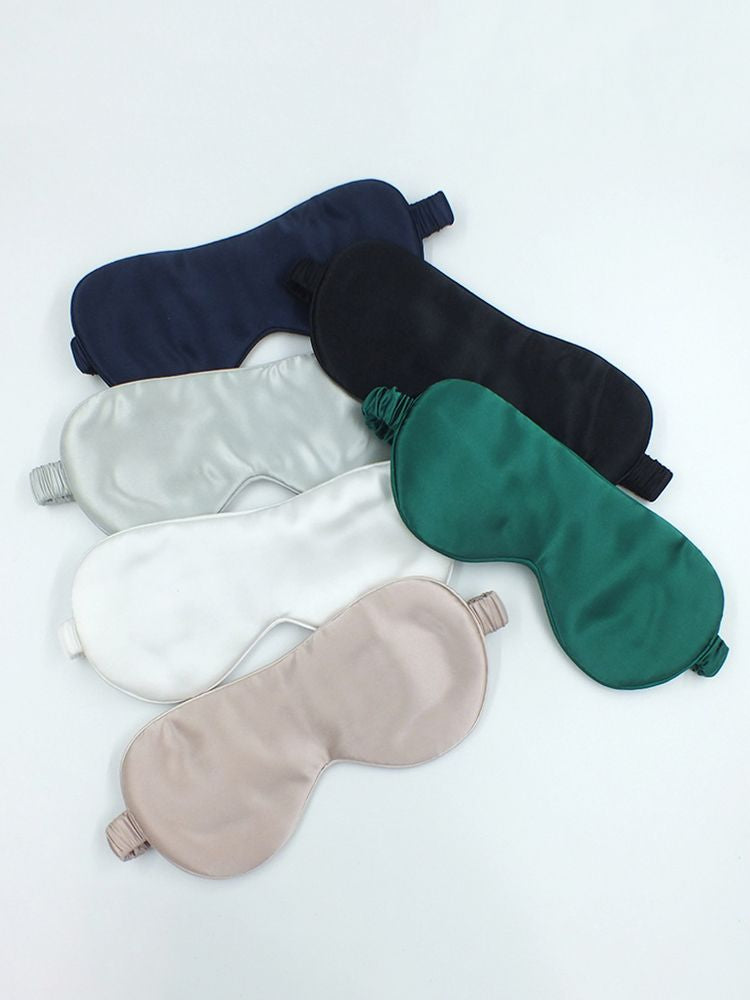 19 Momme 100% Pure Silk Sleep Mask Filled with Ultra-Soft Long Strand Silk Floss