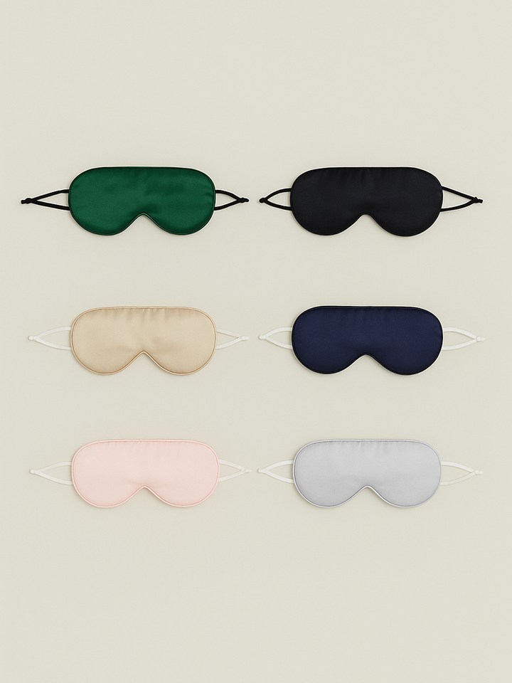 19 Momme 100% Pure Silk Sleep Mask with Adjustable Ear Loops for Travel