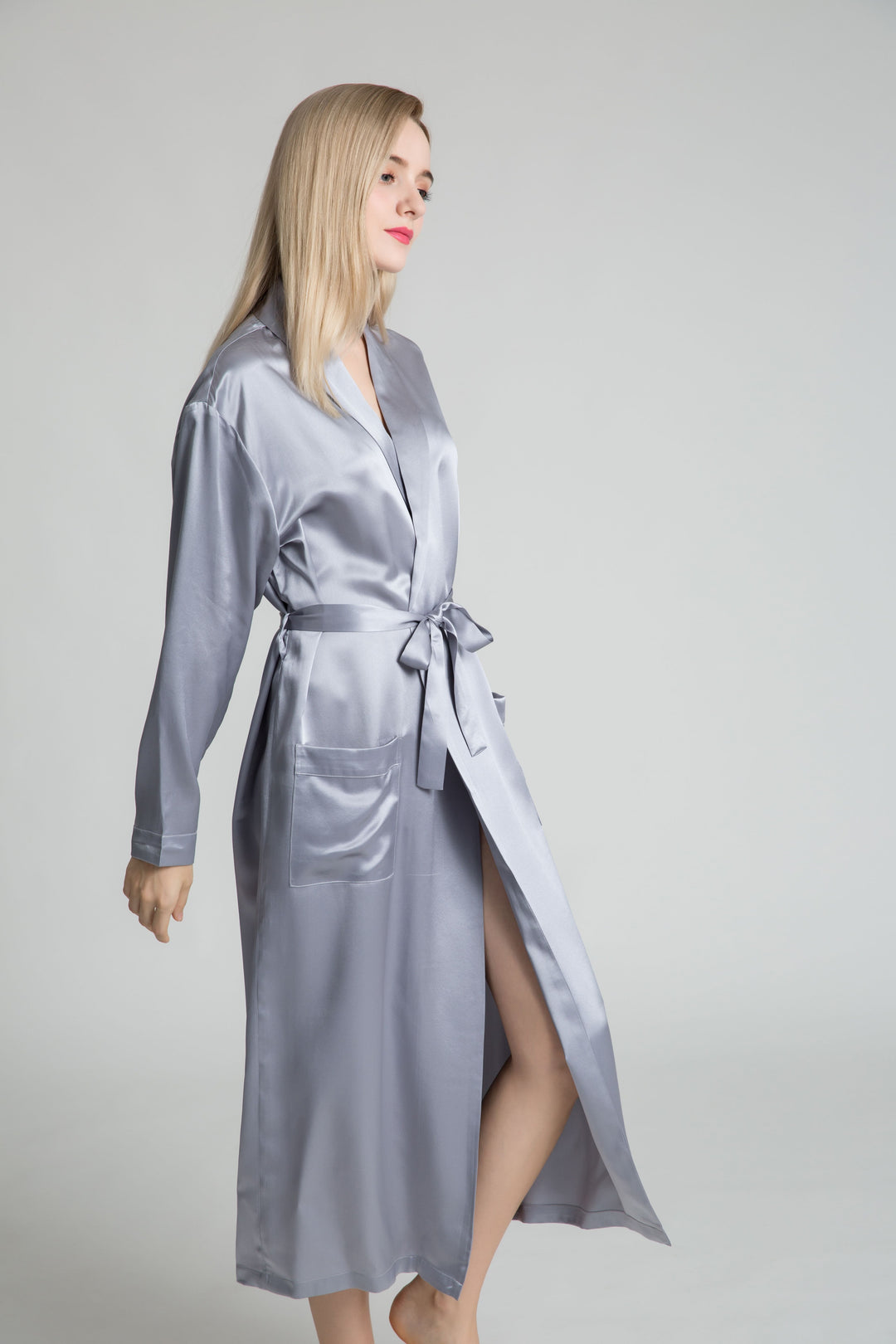 19 Momme Classic Long Silk Robe for Women