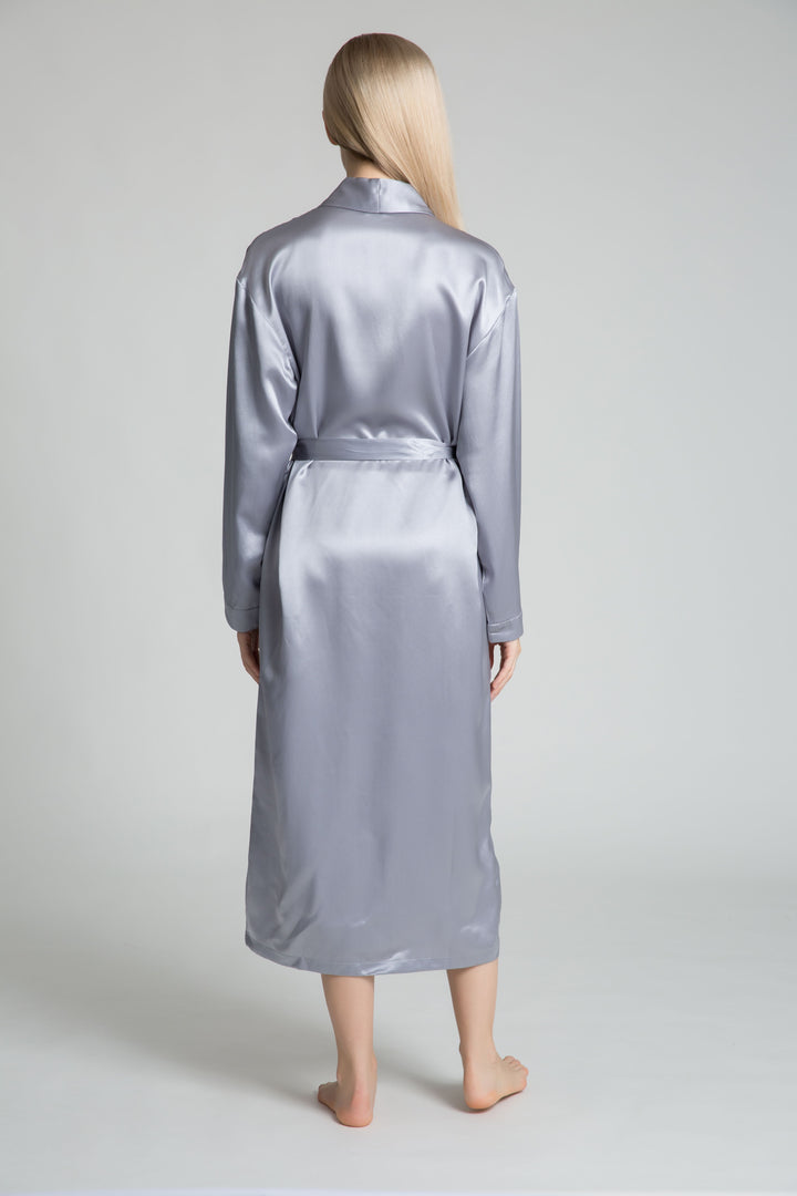 19 Momme Classic Long Silk Robe for Women