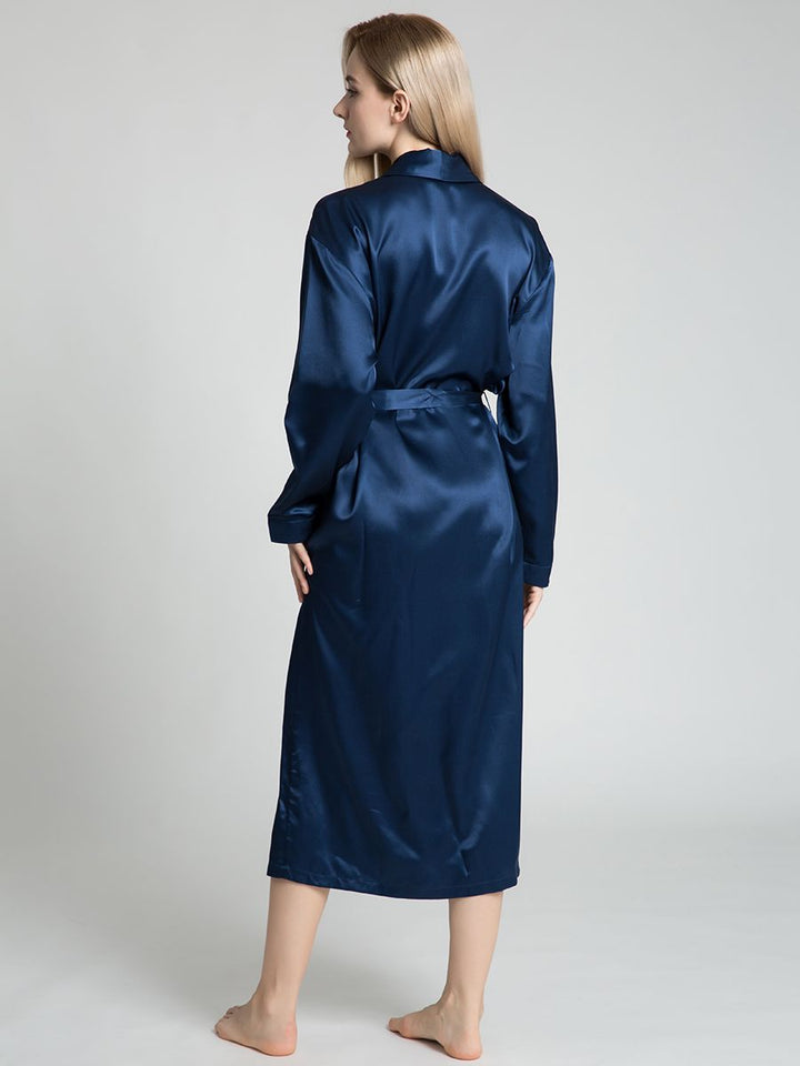 19 Momme Classic Long Silk Robe for Women