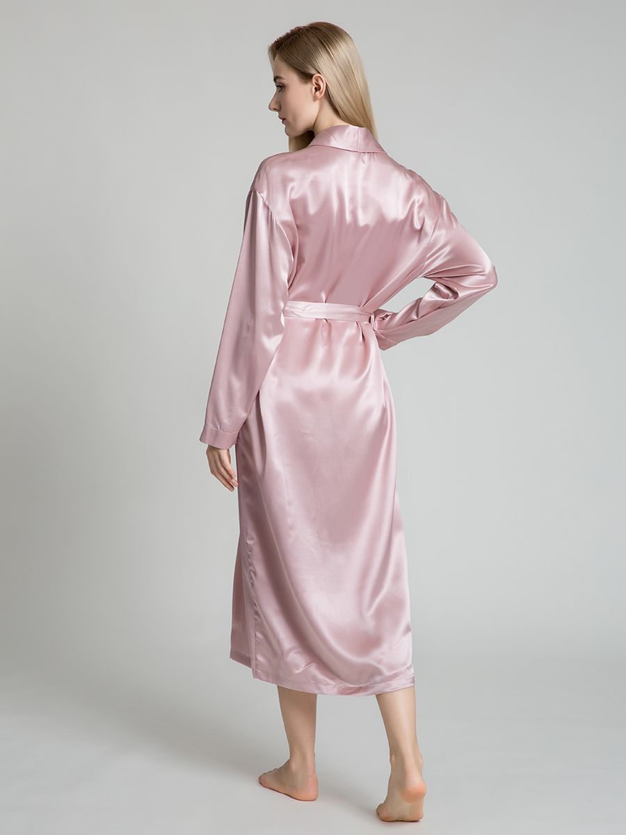 19 Momme Classic Long Silk Robe for Women