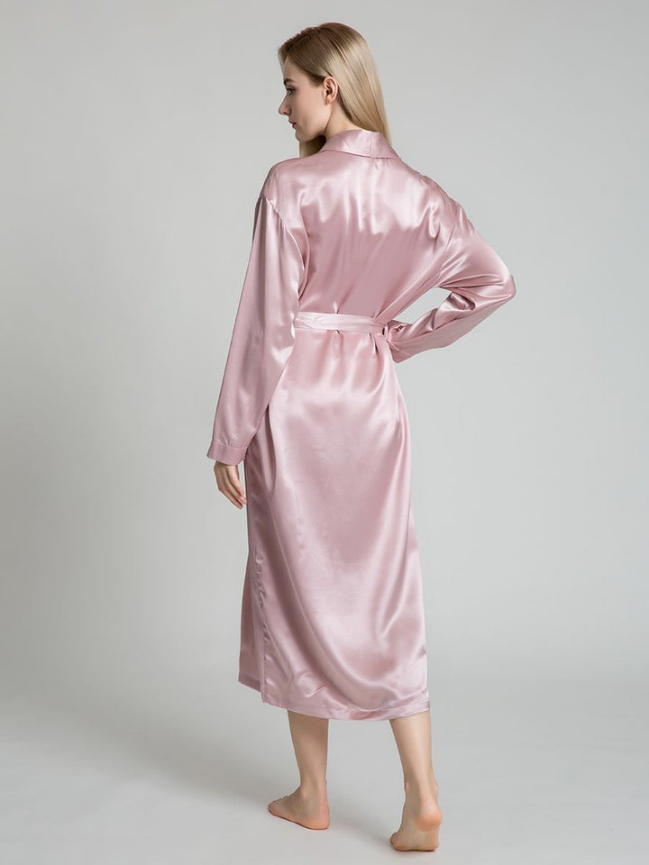 19 Momme Classic Long Silk Robe for Women