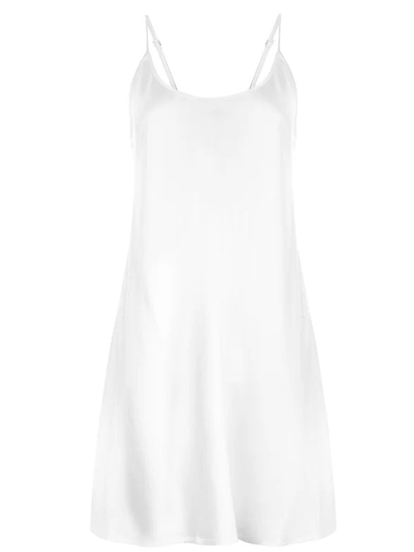 19 Momme Classic Round Neck Mid-Length Silk Chemise