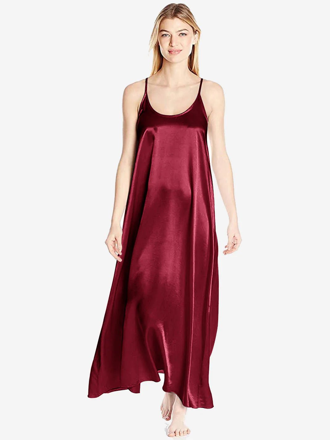 19 Momme Racerback Floor-length Silk Slip Nightgown