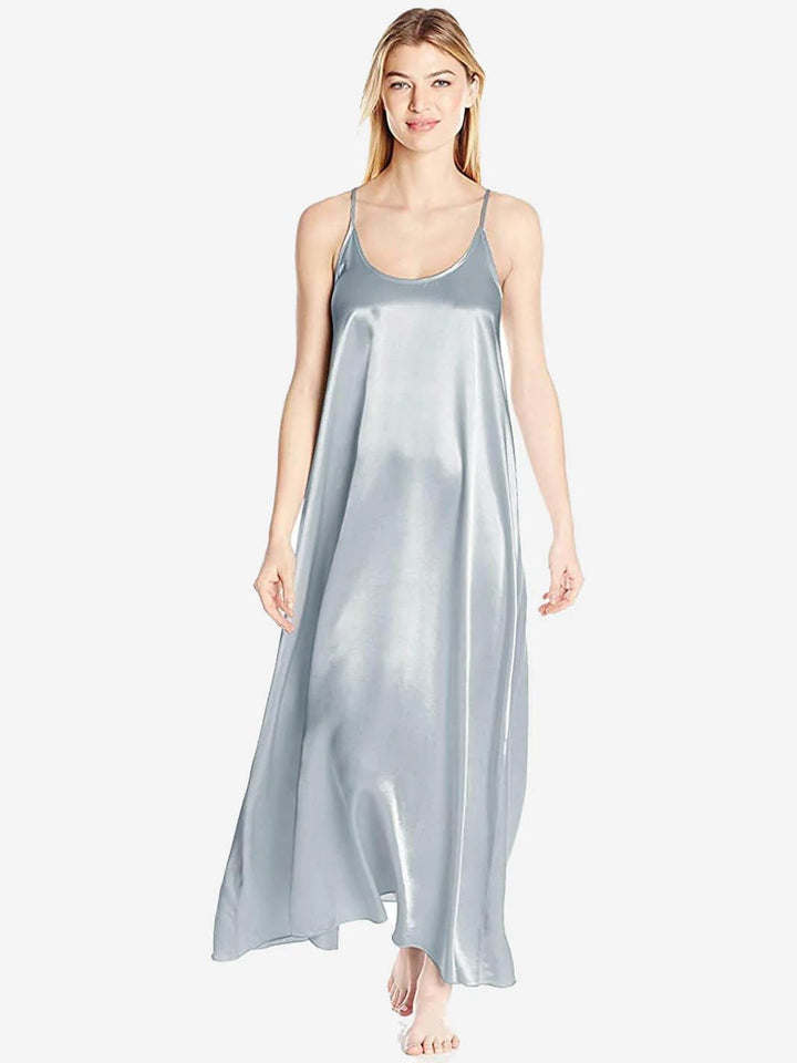 19 Momme Racerback Floor-length Silk Slip Nightgown