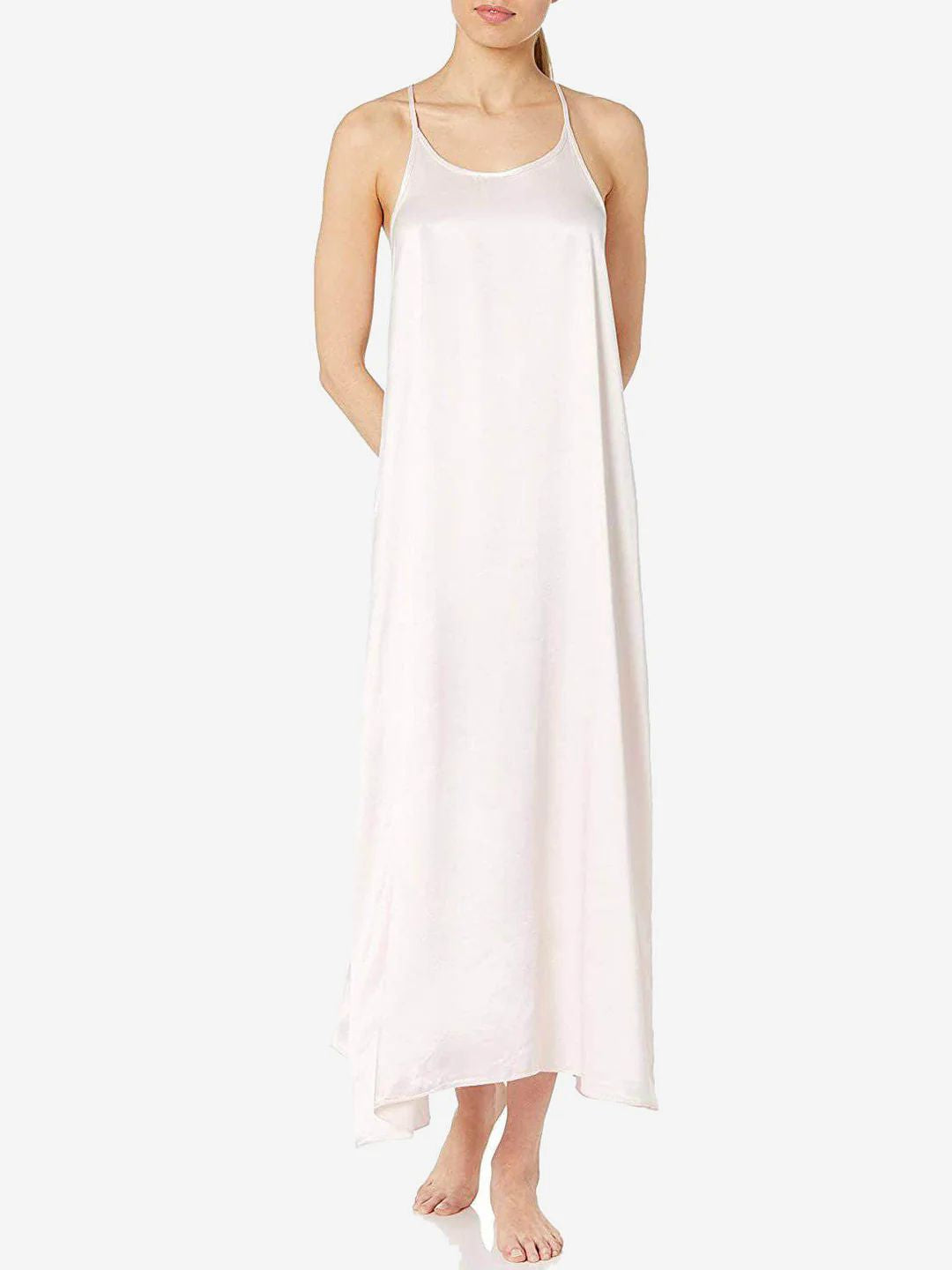 19 Momme Racerback Floor-length Silk Slip Nightgown