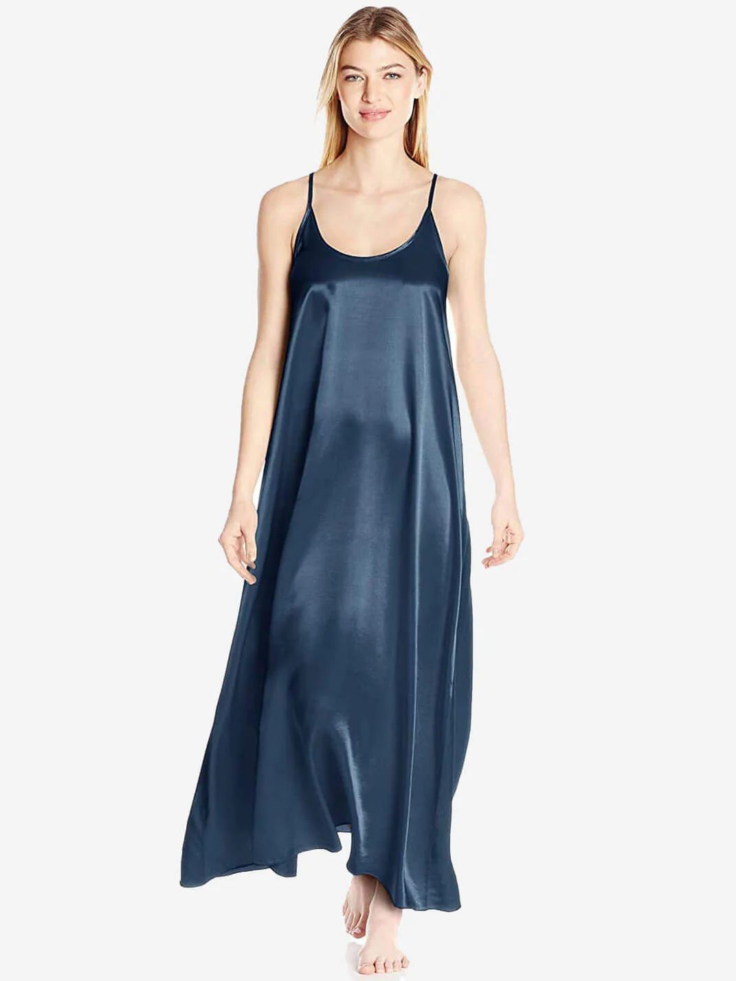 19 Momme Racerback Floor-length Silk Slip Nightgown