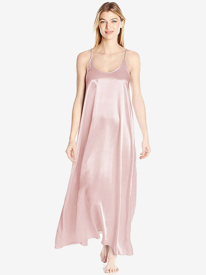 19 Momme Racerback Floor-length Silk Slip Nightgown