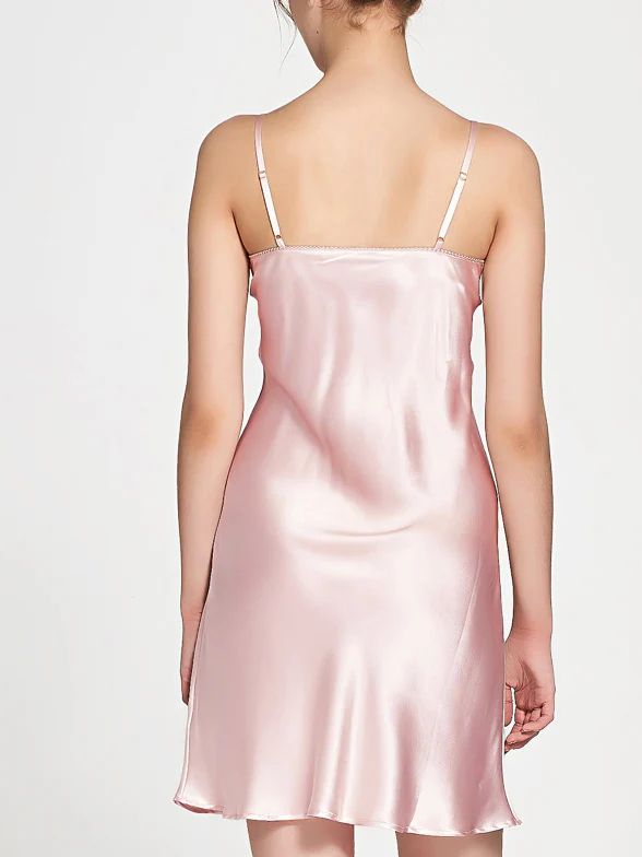 19 Momme Women Classic V-Neck Short Silk Chemise