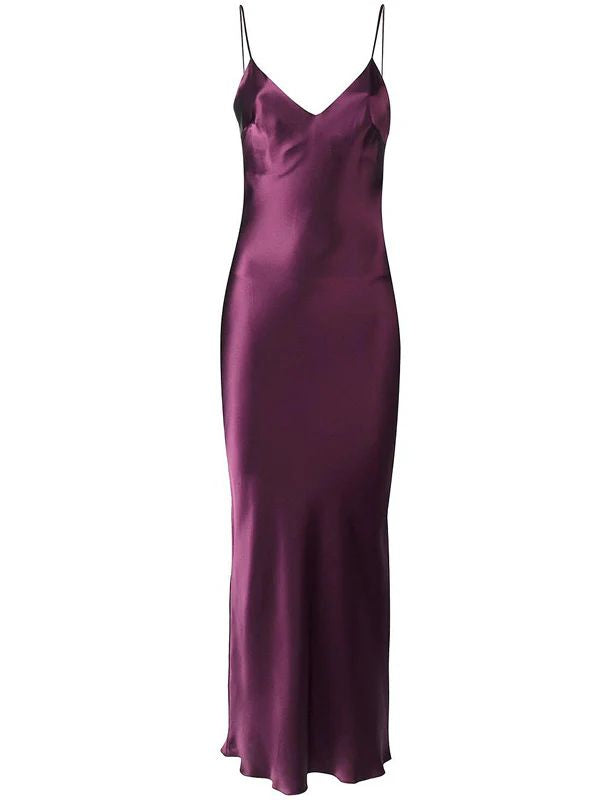 19 Momme Women Elegant Long Silk Slip Nightgown