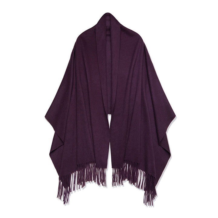 Ladies Classic Cashmere Travel Wrap with Tassels