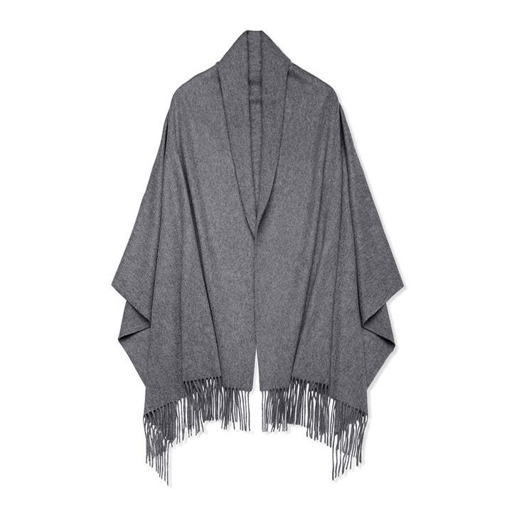 Ladies Classic Cashmere Travel Wrap with Tassels