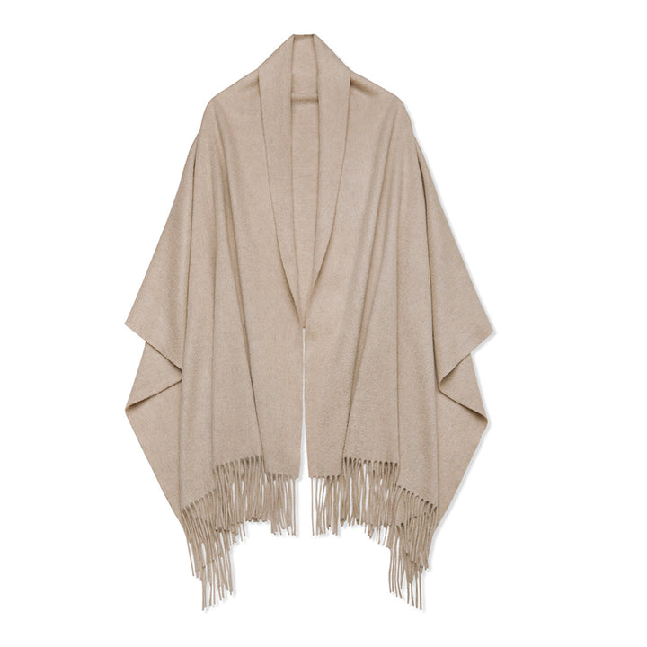 Ladies Classic Cashmere Travel Wrap with Tassels