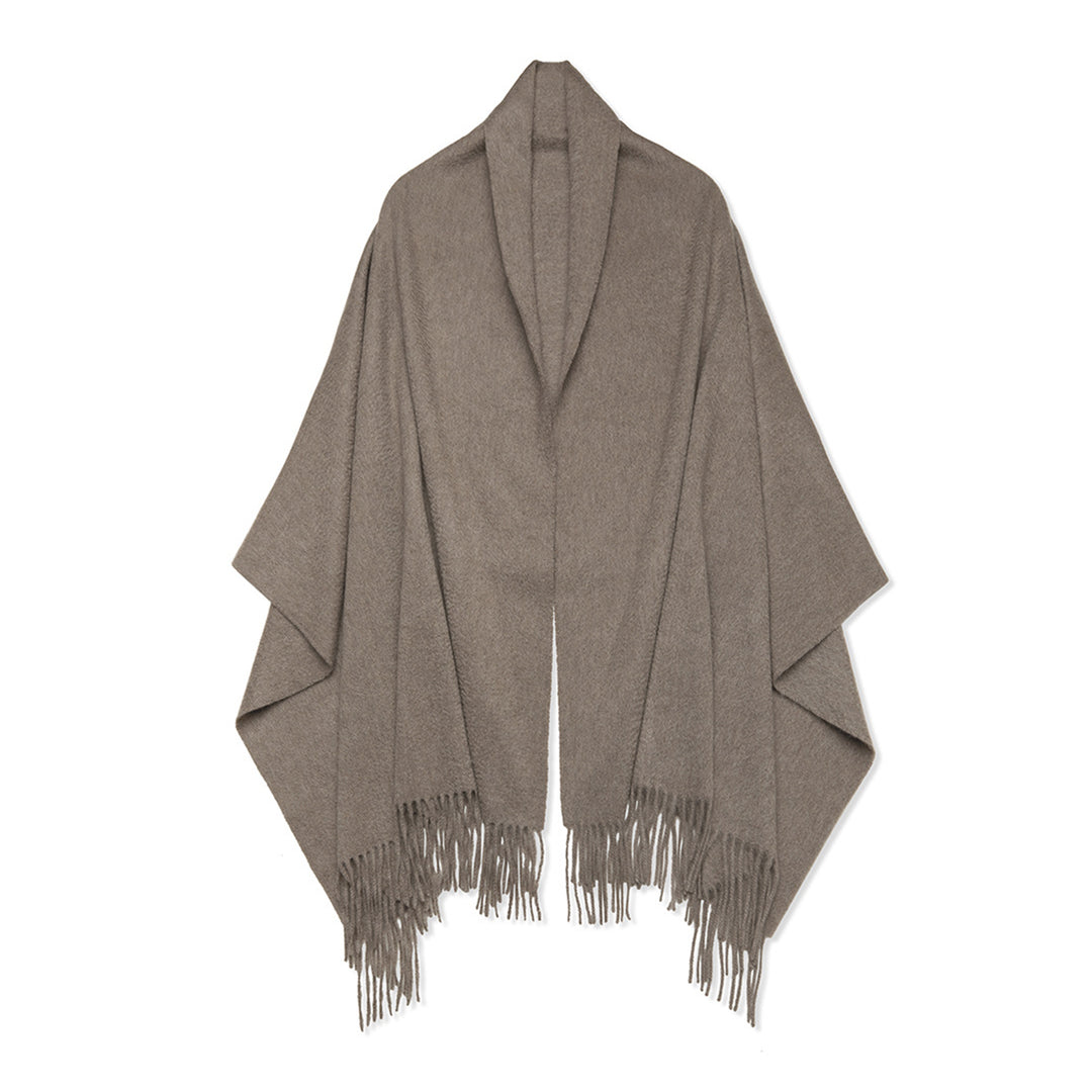 Ladies Classic Cashmere Travel Wrap with Tassels