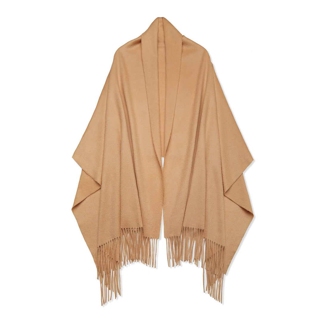 Ladies Classic Cashmere Travel Wrap with Tassels