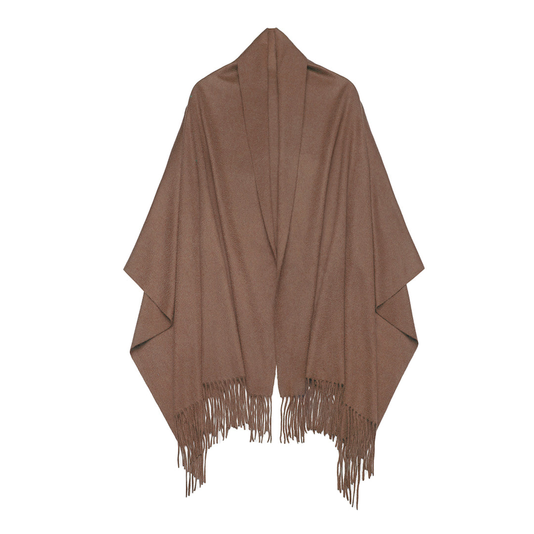 Ladies Classic Cashmere Travel Wrap with Tassels