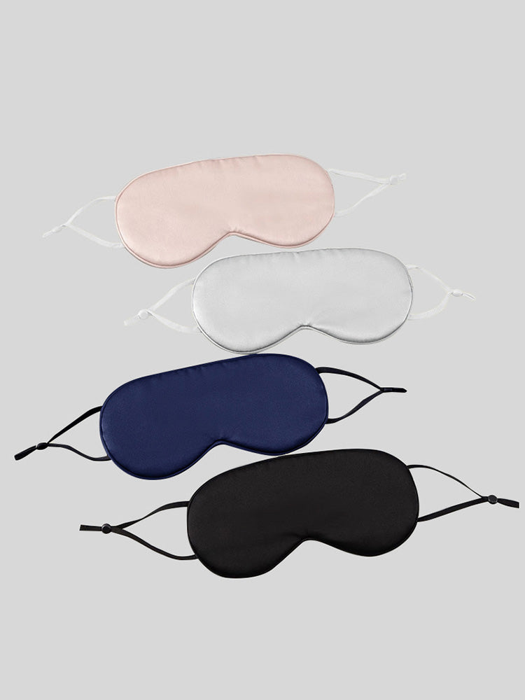 19 Momme 100% Pure Silk Sleep Mask with Adjustable Ear Loops for Travel