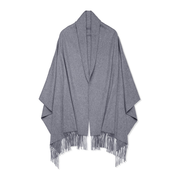 Ladies Classic Cashmere Travel Wrap with Tassels