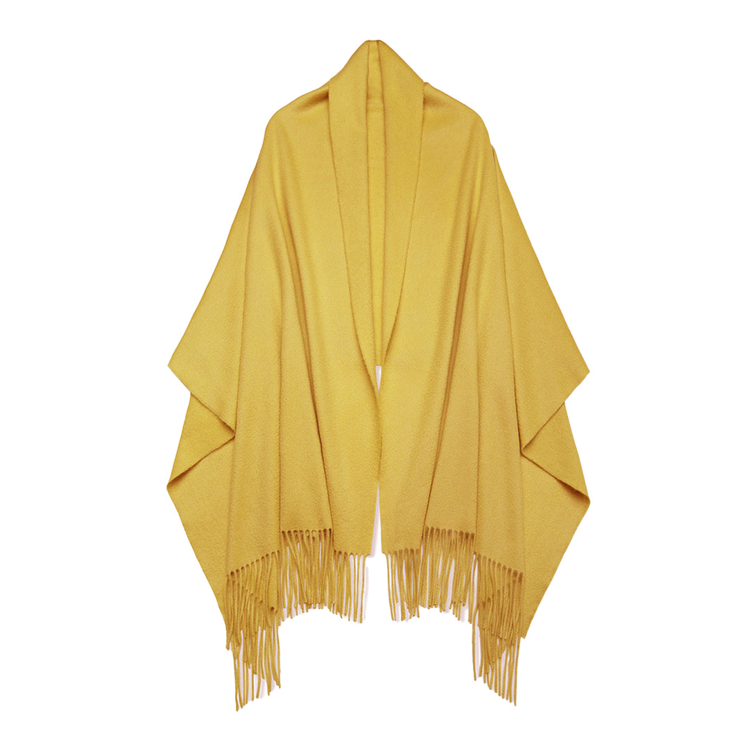 Ladies Classic Cashmere Travel Wrap with Tassels