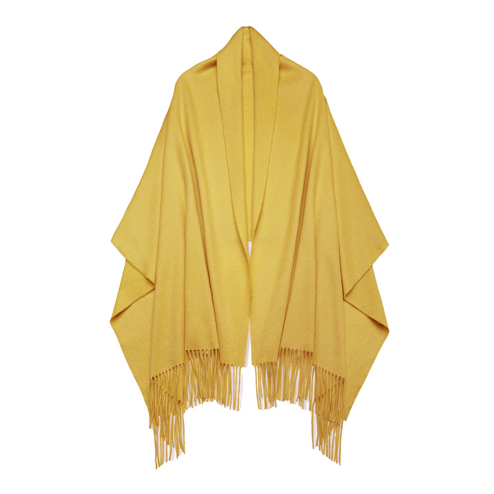 Ladies Classic Cashmere Travel Wrap with Tassels