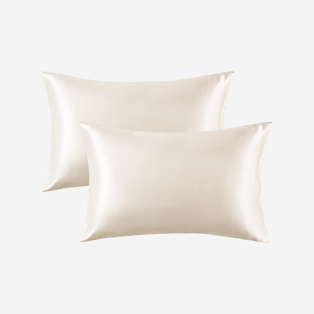 22 Momme Pure Mulberry Silk Pillowcase with Hidden Zipper - Set of 2