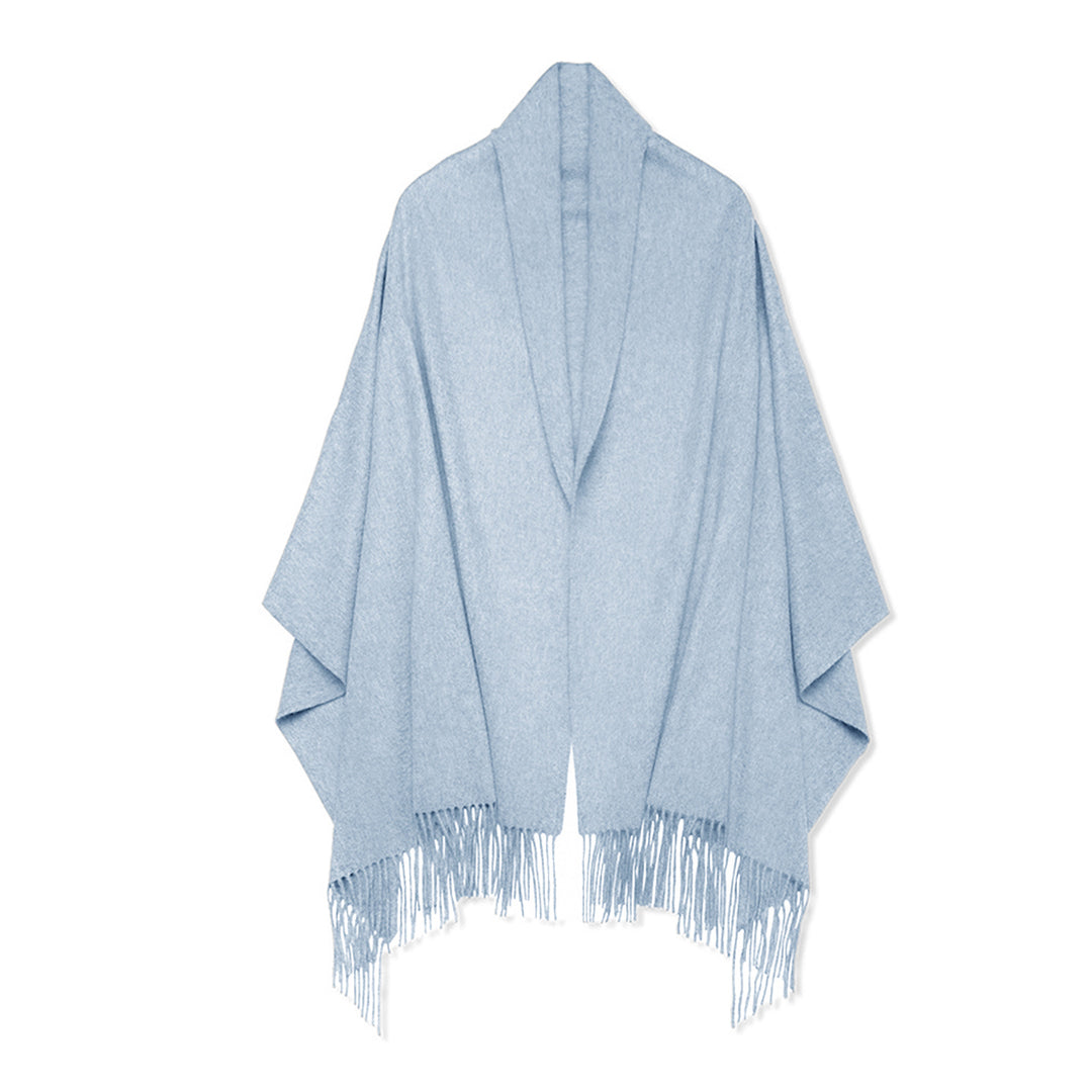 Ladies Classic Cashmere Travel Wrap with Tassels