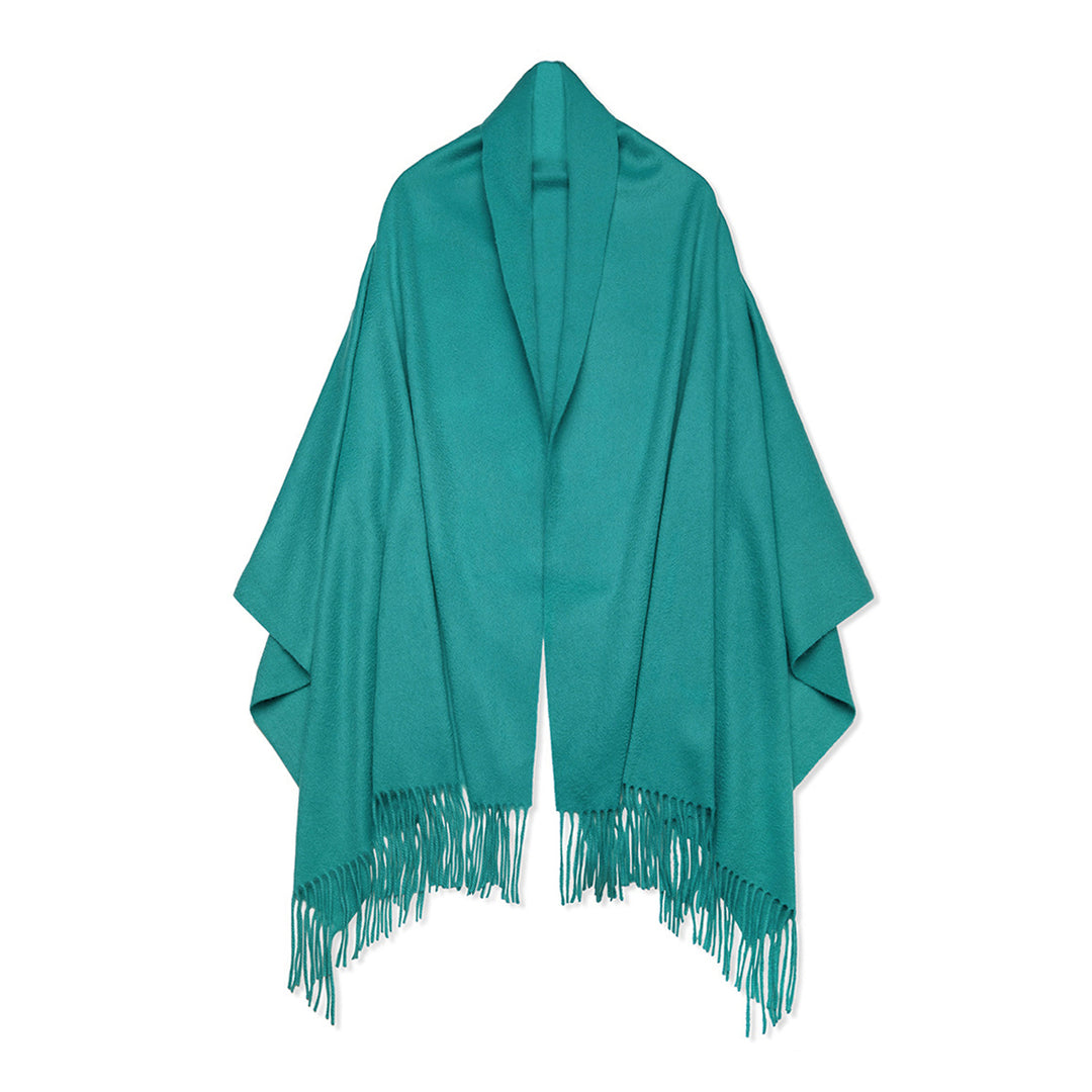 Ladies Classic Cashmere Travel Wrap with Tassels