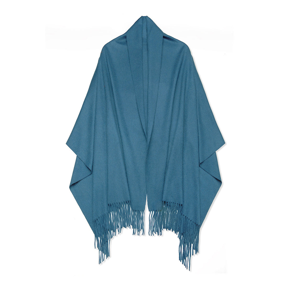 Ladies Classic Cashmere Travel Wrap with Tassels