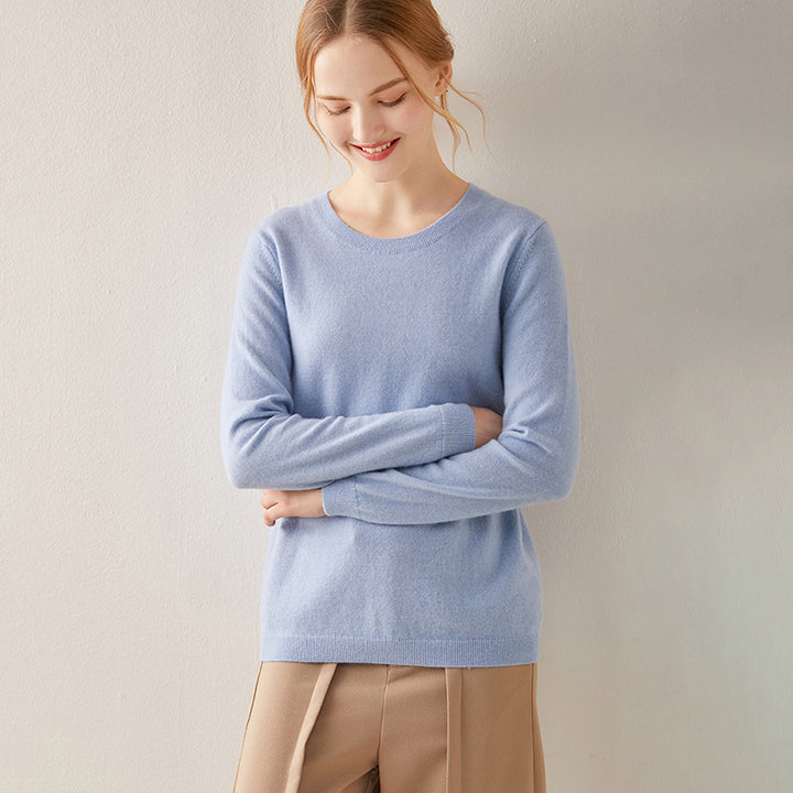 Basic Crewneck Cashmere Sweater CS002