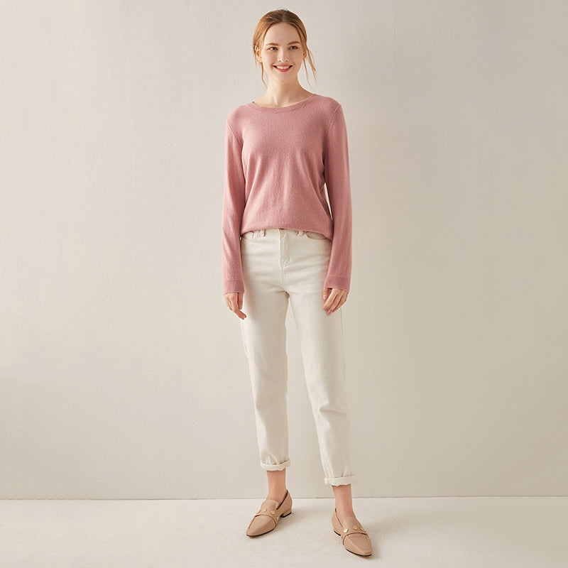 Basic Crewneck Cashmere Sweater CS002