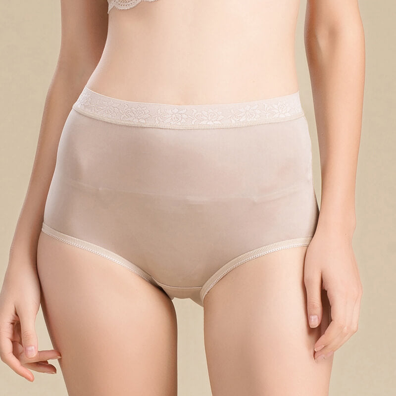 Seamless Granny High Waisted Silk Panty