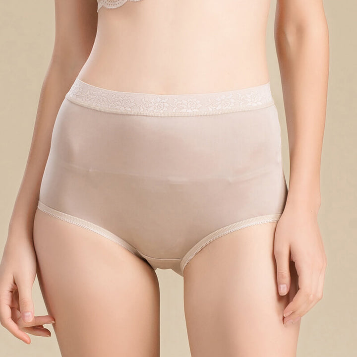 Seamless Granny High Waisted Silk Panty