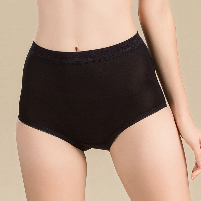 Seamless Granny High Waisted Silk Panty