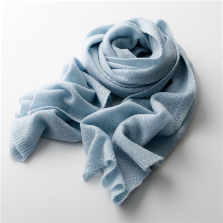 Fall and Winter Solid Color Pure Cashmere Scarf for Women