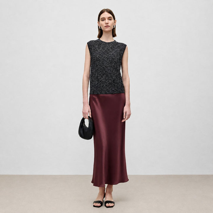 Mulberry Silk V-Neck Long Slip Dress