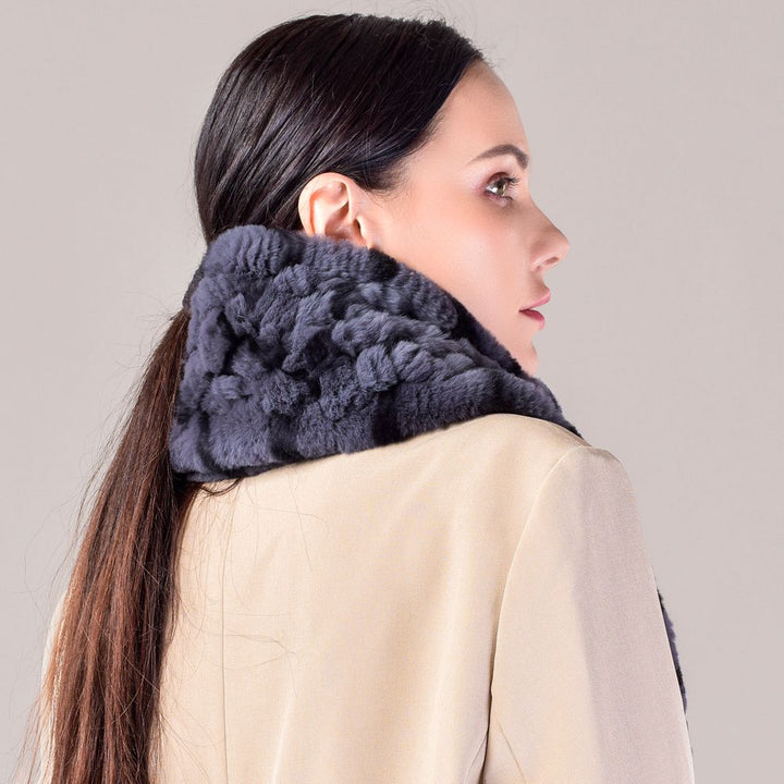 Real Rabbit Fur Scarf Women Winter Soft Warm Fashion Long Scarves