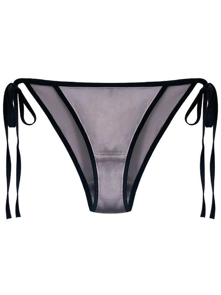 Cheeky Lace-up Charmeuse Silk Panty
