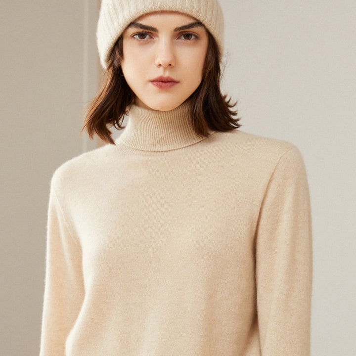 Classic Cashmere Turtleneck Sweater For Women CP004